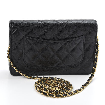 Chanel Caviar Quilted Wallet On Chain WOC Black 2 of 11