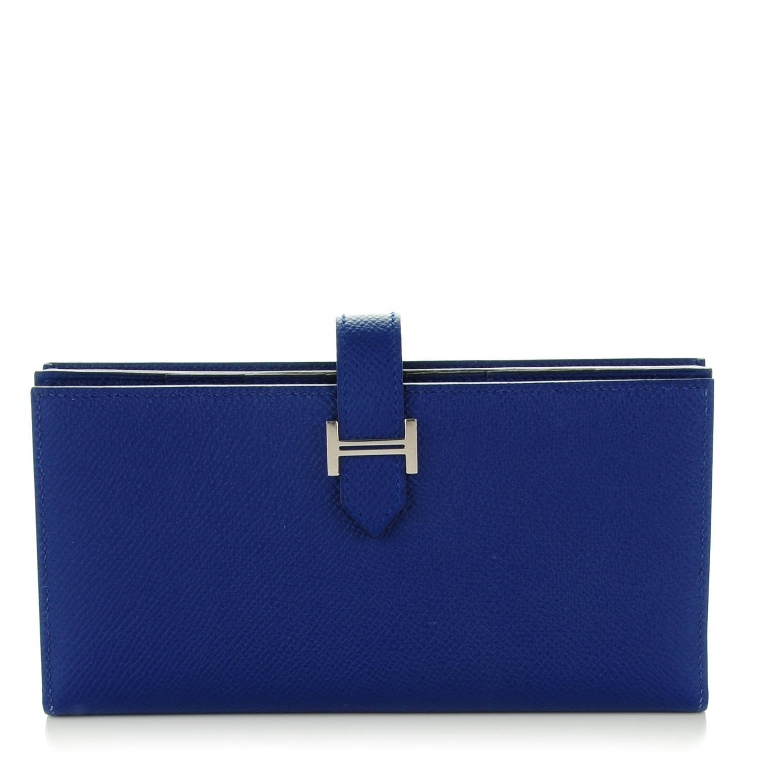 Hermes Epsom Bearn Gusset Wallet Bleu Saphir 1 of 10
