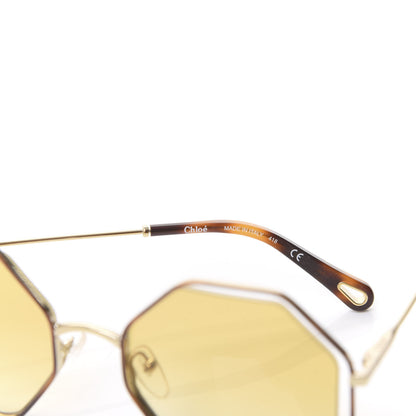 Chloe Octagonal Sunglasses CE132S Havana Yellow 6 of 7