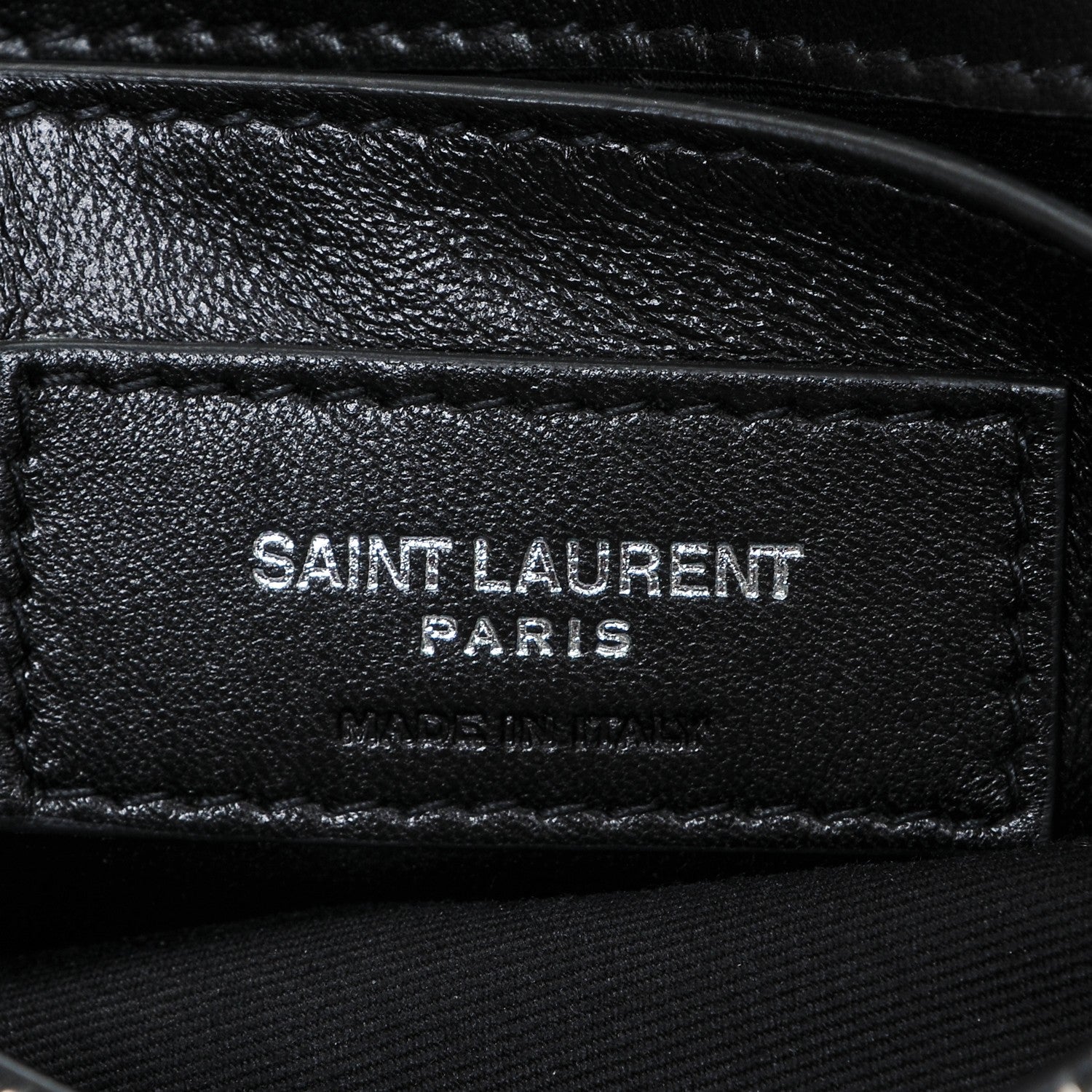 Saint Laurent Calfskin Y Quilted Monogram Small Loulou Chain Satchel Black 7 of 7