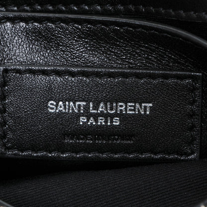 Saint Laurent Calfskin Y Quilted Monogram Small Loulou Chain Satchel Black 7 of 7