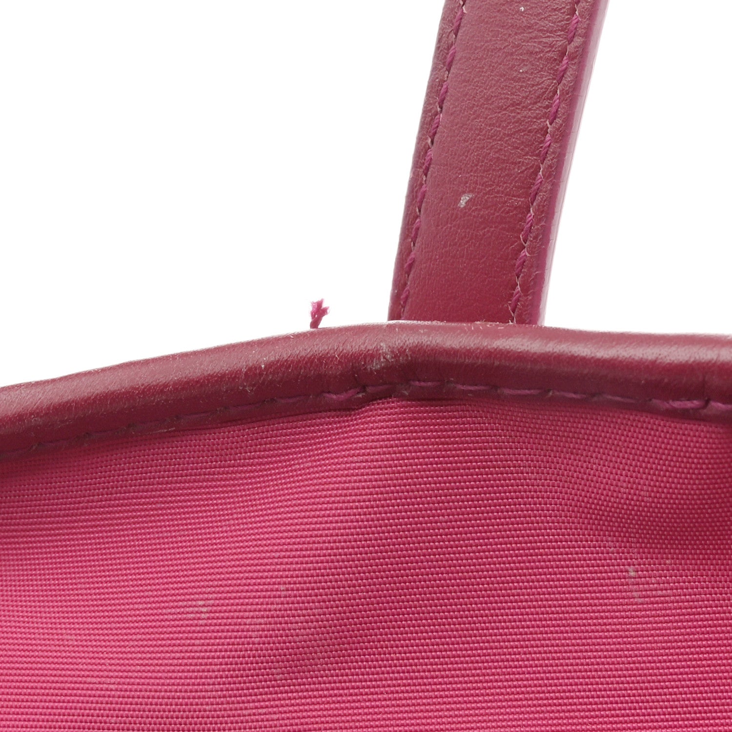 Christian Dior Coated Canvas Cannage Medium Panarea Tote Raspberry 11 of 12