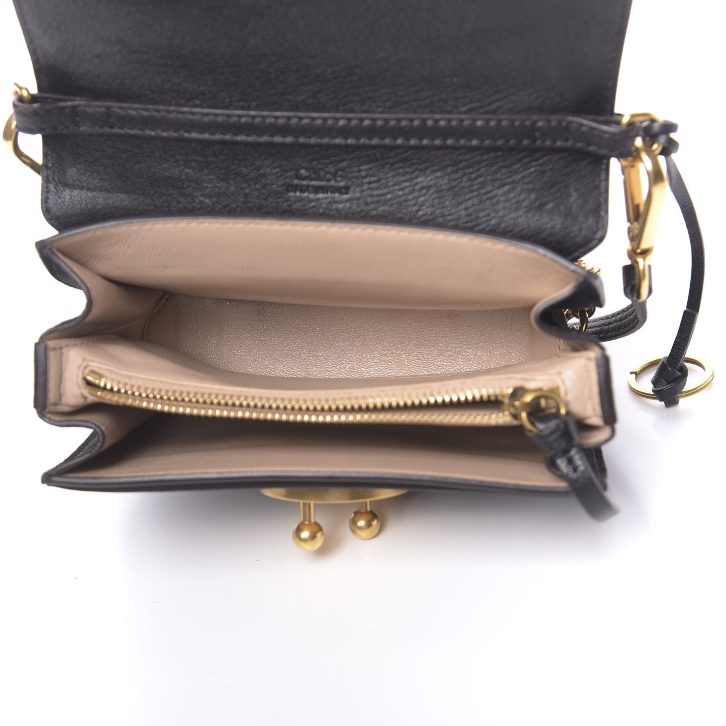 Goatskin Small Mily Shoulder Bag Black