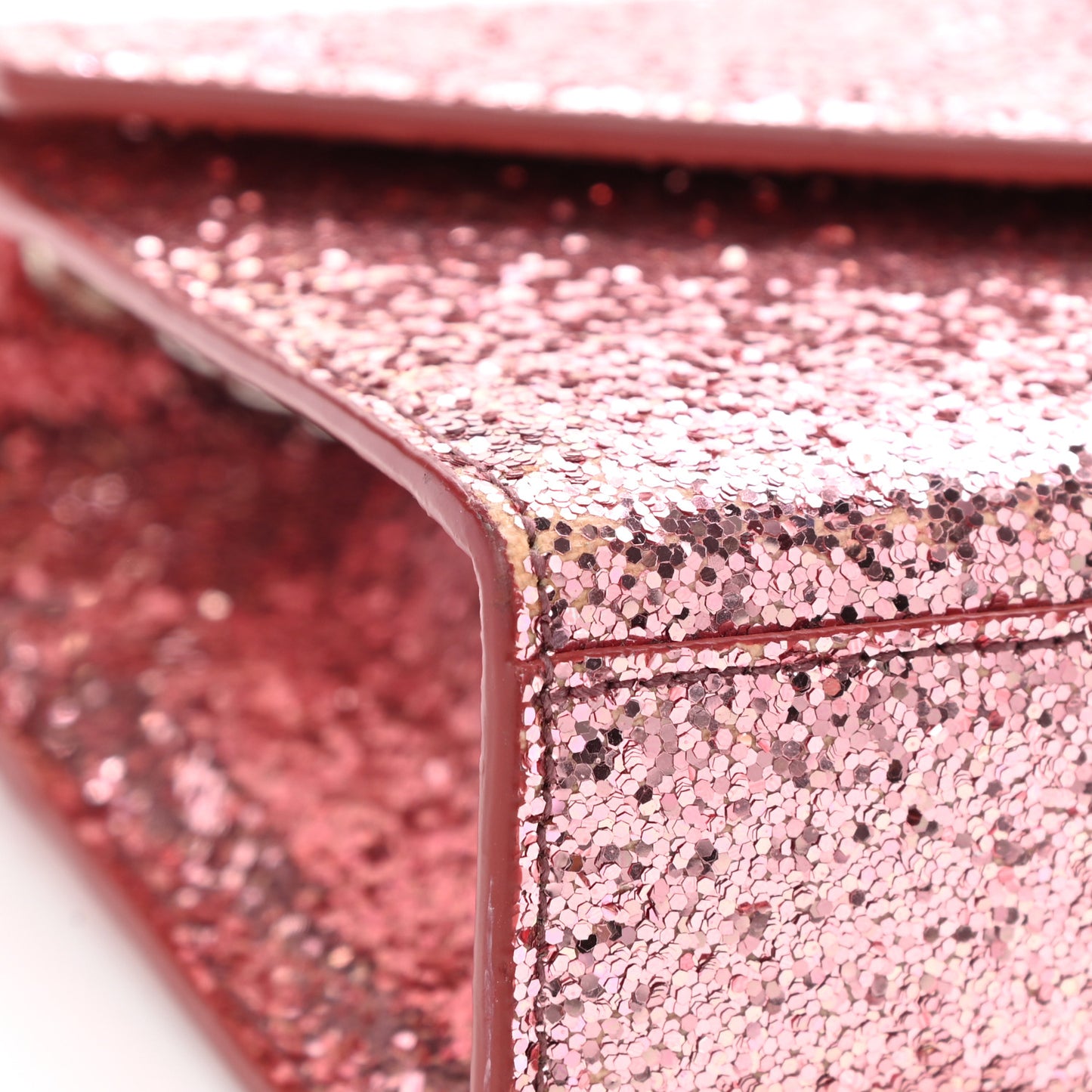 Glitter Monogram Galactica Satchel Pink