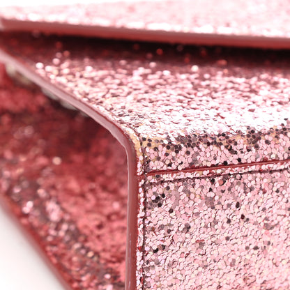 Saint Laurent Glitter Monogram Galactica Satchel Pink 9 of 11