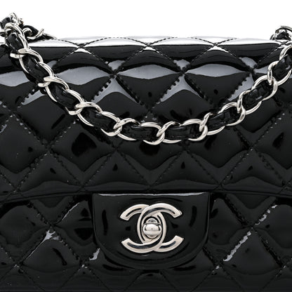 Chanel Patent Calfskin Quilted Mini Rectangular Flap Black 8 of 11