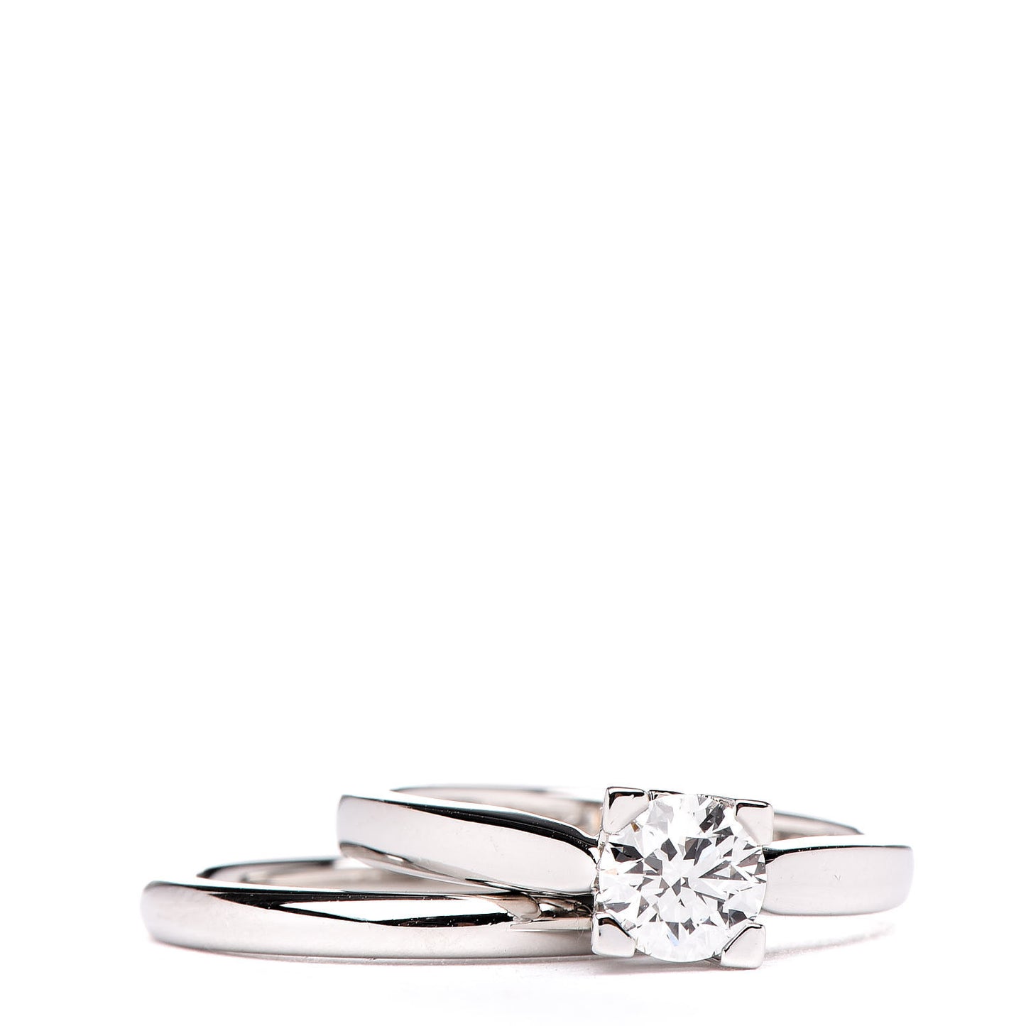 Platinum Diamond .51ct HW Logo Engagement Set Ring 47 4