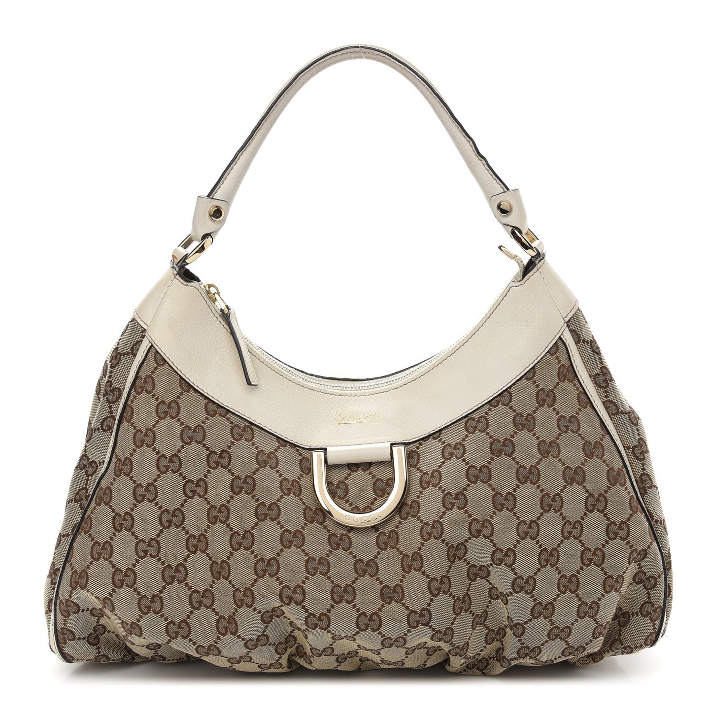 Monogram Large D Gold Hobo Off White