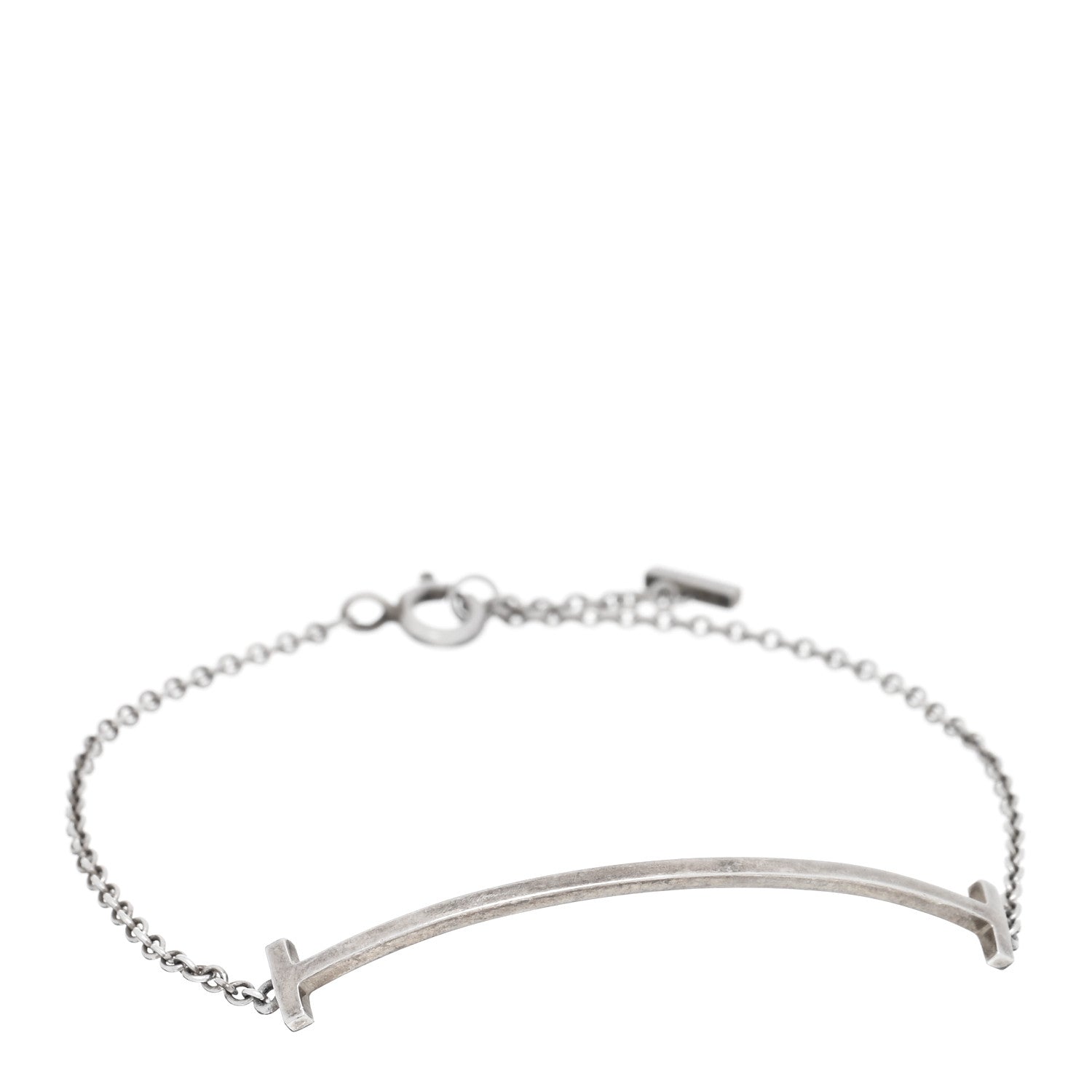 Tiffany Sterling Silver T Smile Bracele 1 of 3