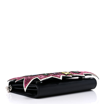Dolce & Gabbana Laminato Dauphine Glitter Boom Clutch Black Multicolor 4 of 11