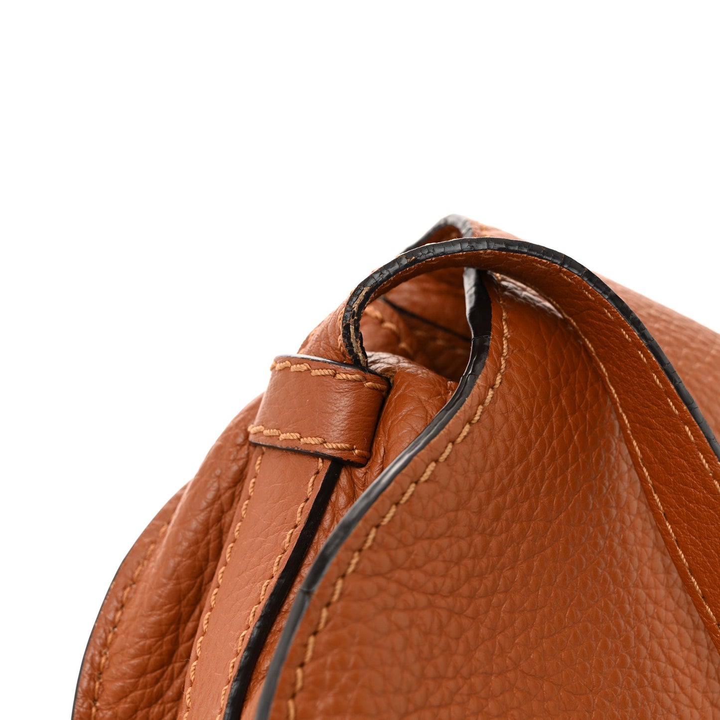 Calfskin Mini Marcie Round Crossbody Bag Tan