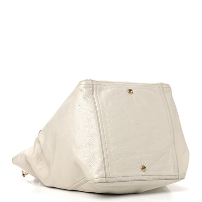 Saint Laurent Calfskin Large Downtown Tote Ivory 3 of 15