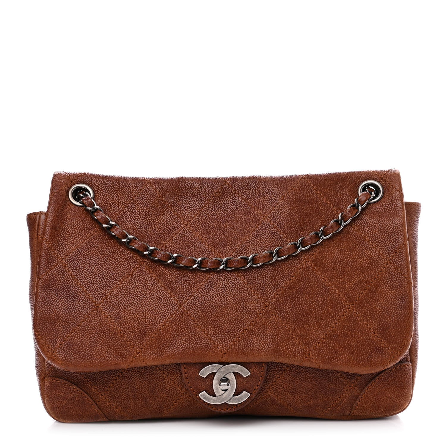 Chanel Caviar Outdoor Ligne Flap Brown 1 of 12