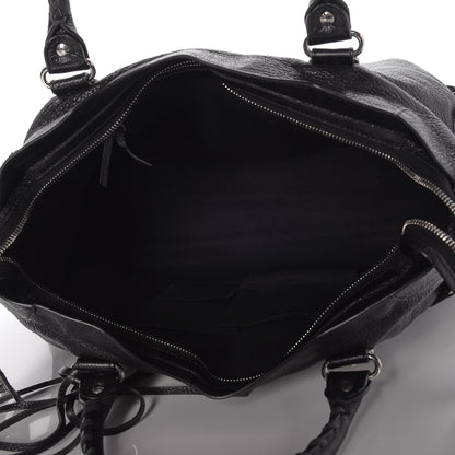 Balenciaga Chevre Silver Metallic Edge Hardware City Black 8 of 10