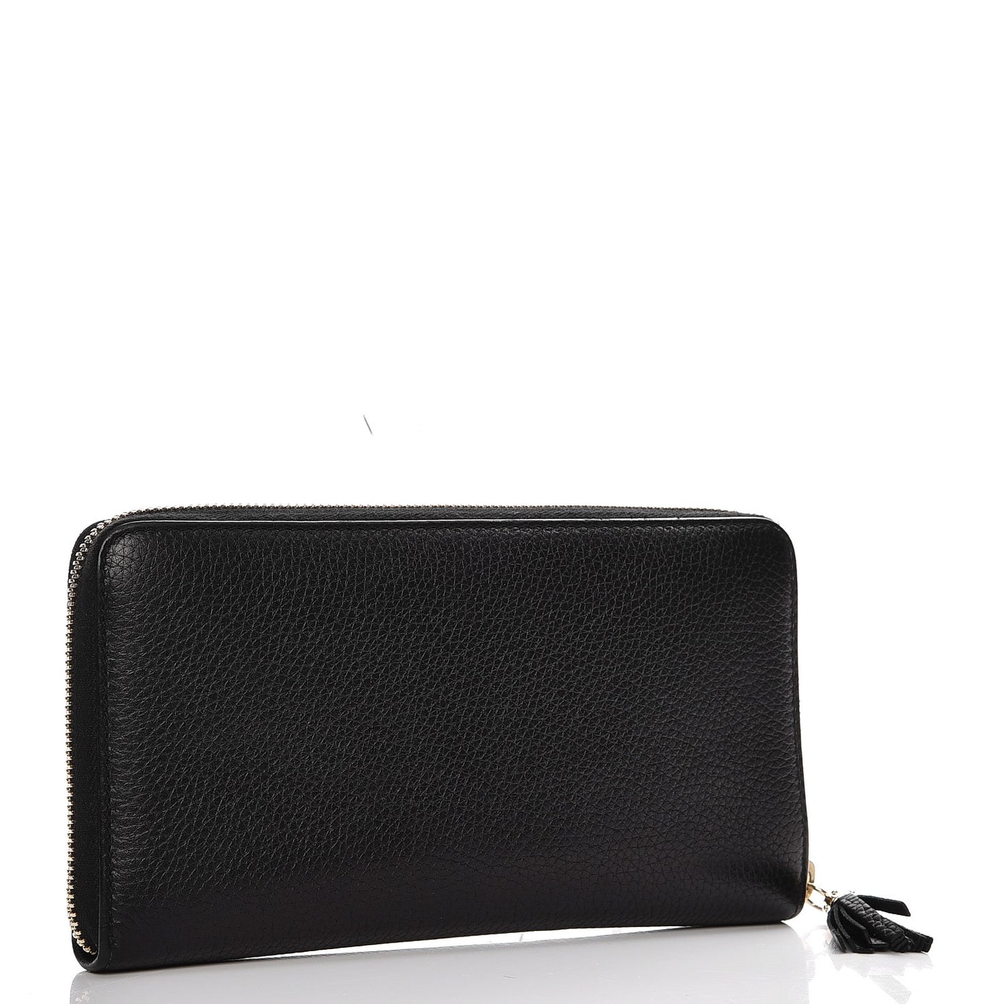 Calfskin Soho Zip Around Wallet Black