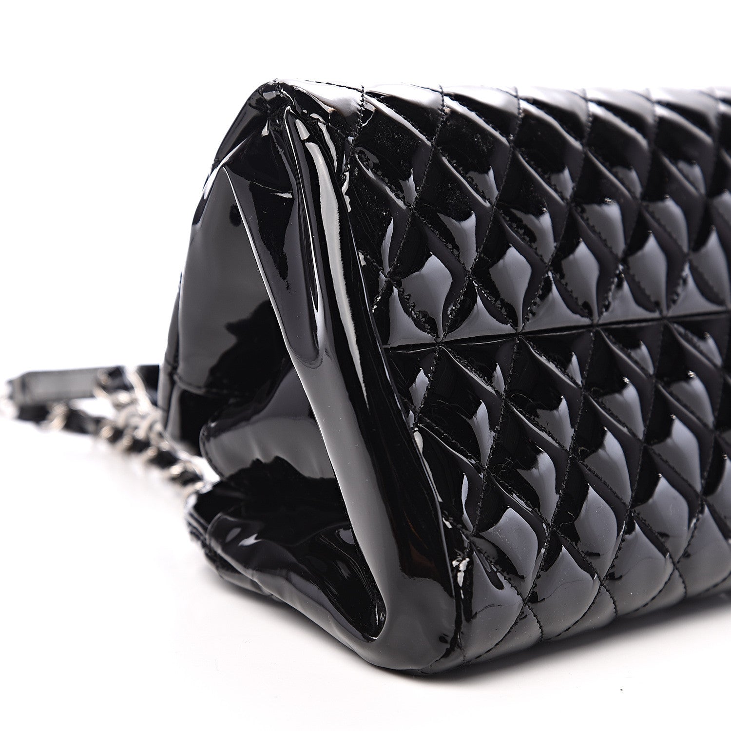 Chanel Patent Quilted Medium Just Mademoiselle Black 7 of 9