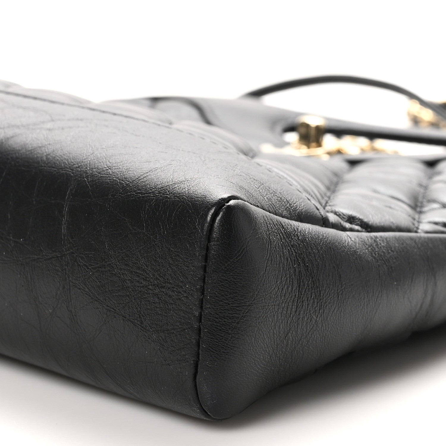 Chanel Aged Calfskin Quilted Mini 31 Shopping Bag Black 10 of 10