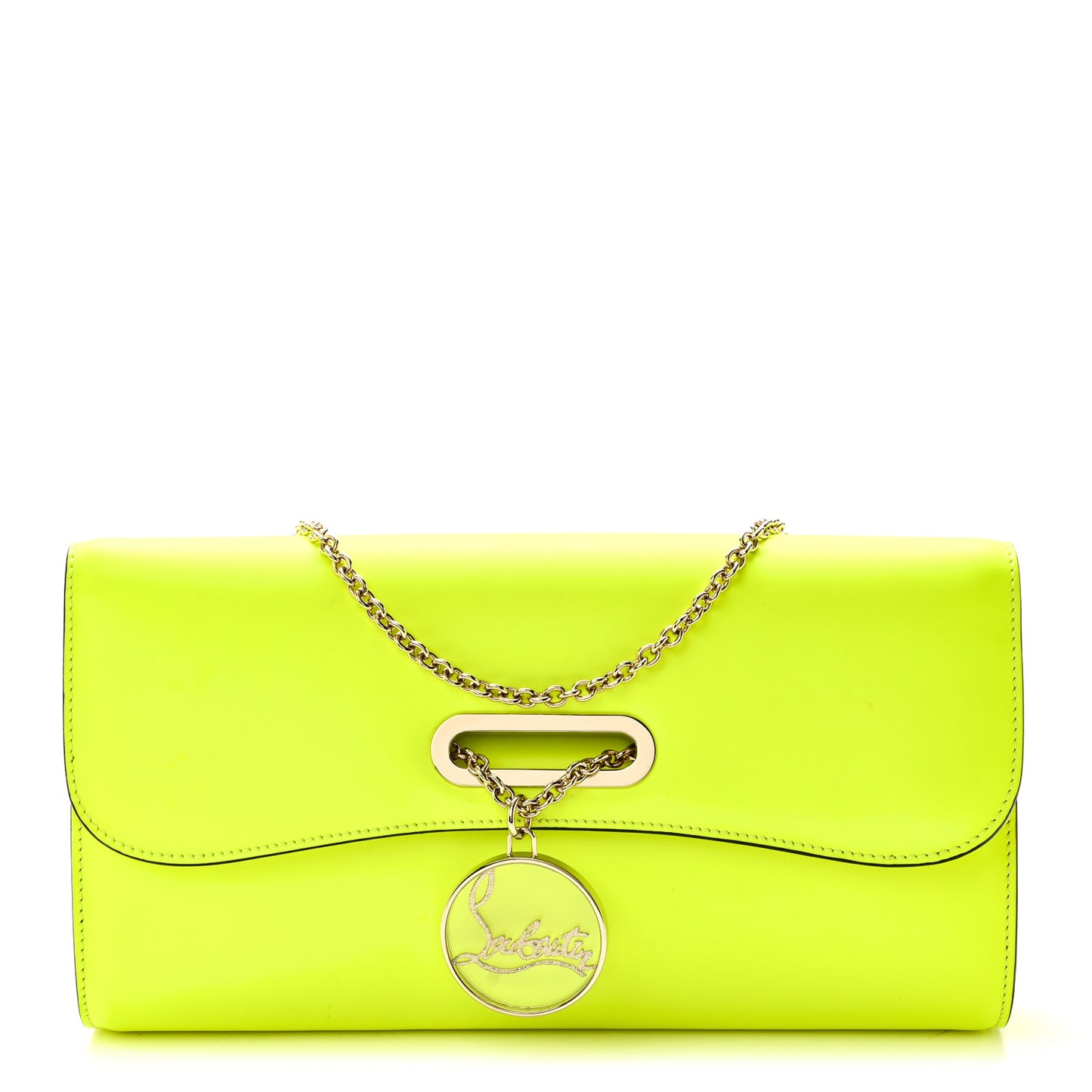 Matte Calfskin Riviera Clutch  Fluo Yellow