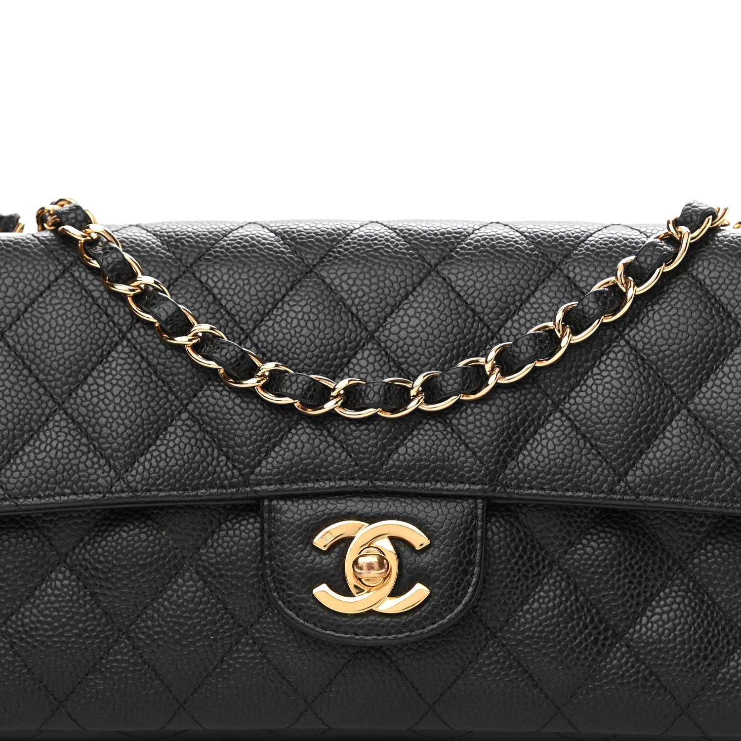 Chanel Caviar Quilted East West Flap Black 8 of 15