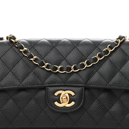 Chanel Caviar Quilted East West Flap Black 8 of 15