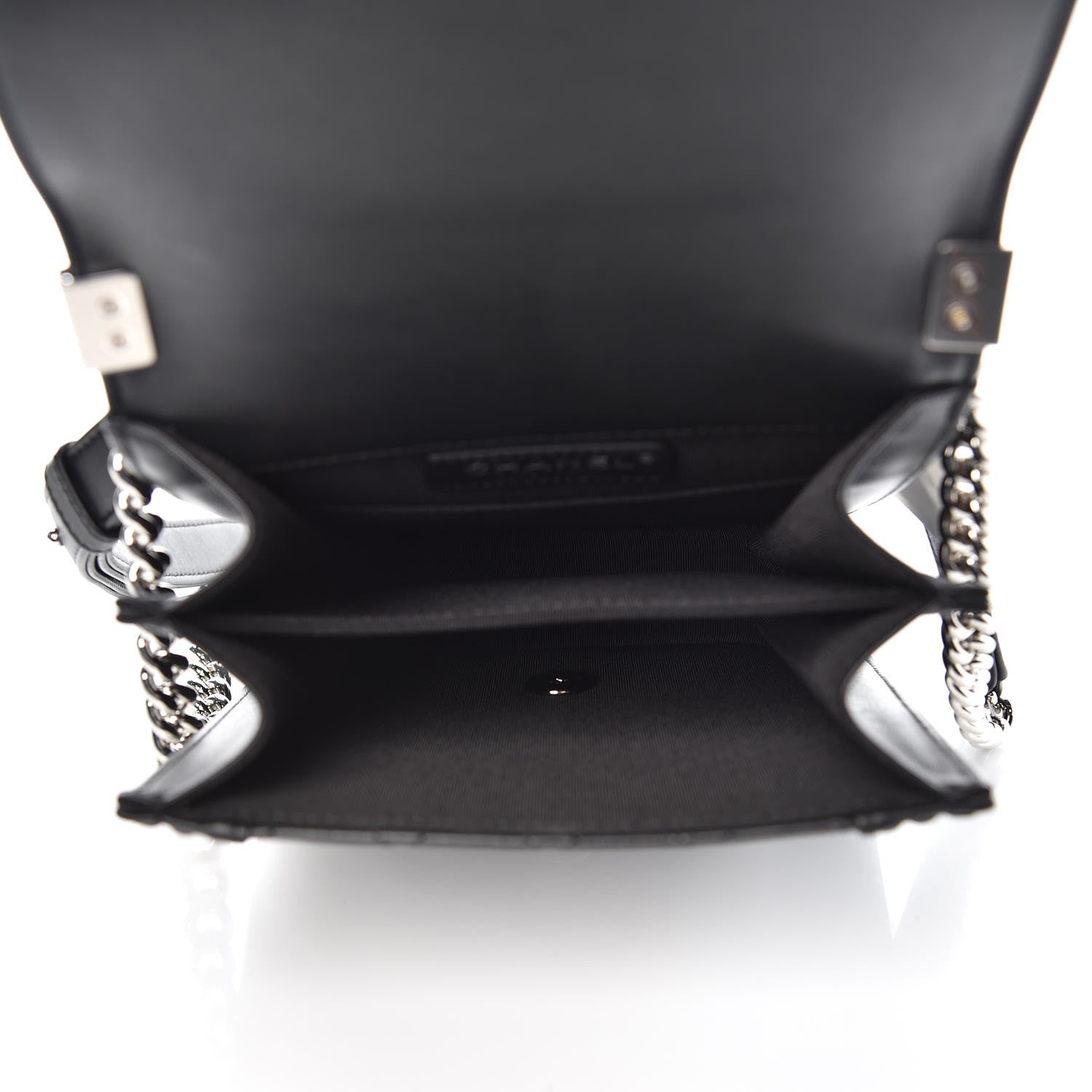 Chanel Calfskin Quilted North South Boy Flap Black 5 of 8