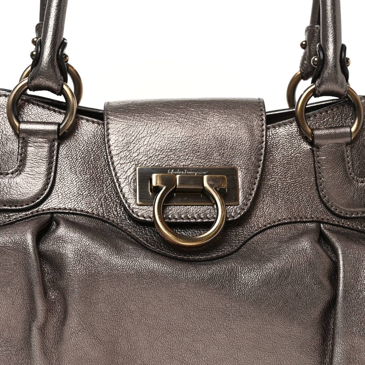 Calfskin Marisa Shoulder Bag Bronze