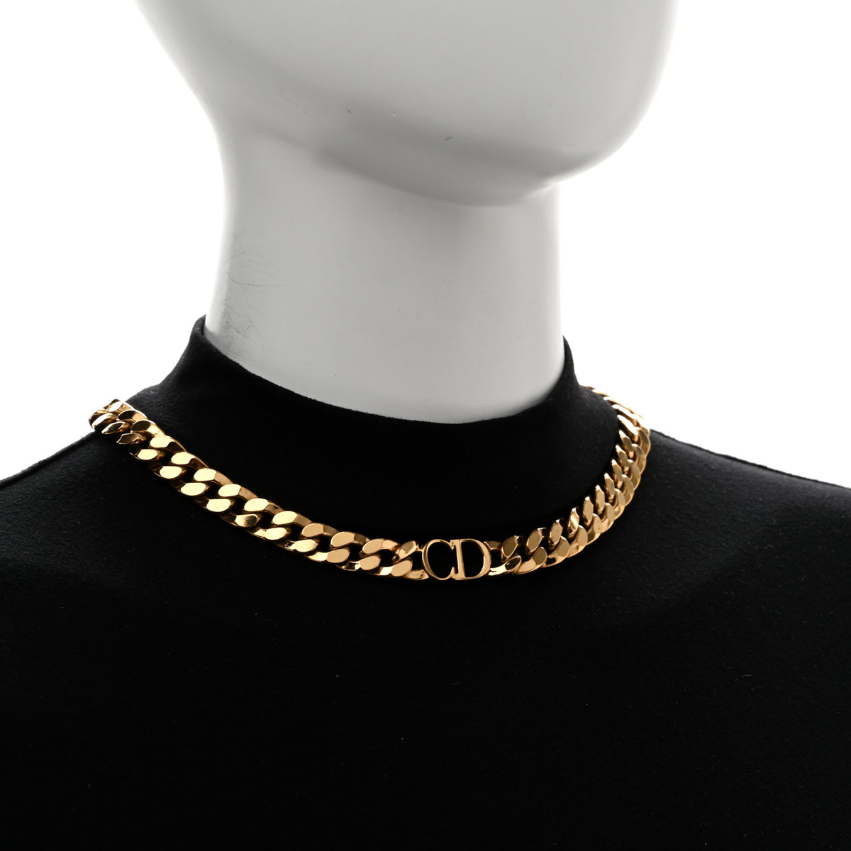 Christian Dior Metal 30 Montaigne Necklace Gold 2 of 5