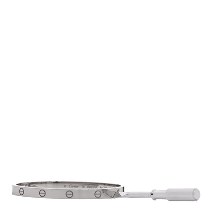Cartier 18K White Gold Medium LOVE Bracelet 16 3 of 8