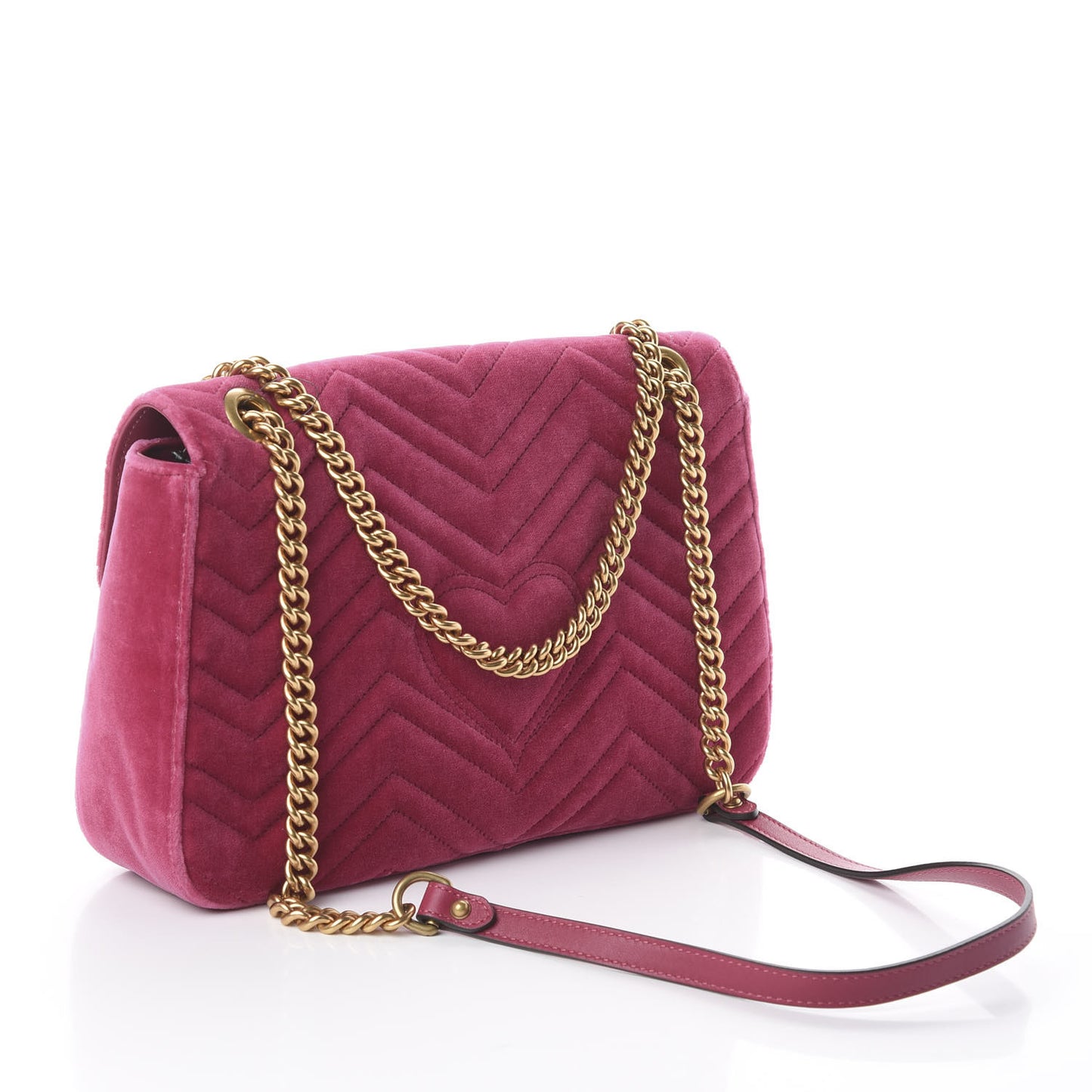 Velvet Matelasse Blind for Love Embroidered Medium GG Marmont Shoulder Bag Light Raspberry Rose Multicolor