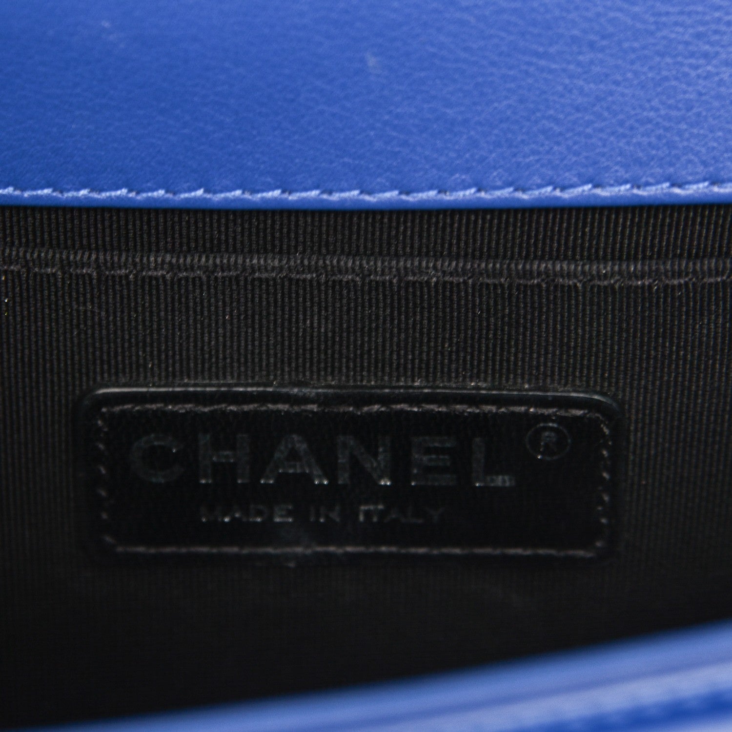Chanel Patent Calfskin Quilted Small Boy Flap Plexiglass Blue 6 of 7
