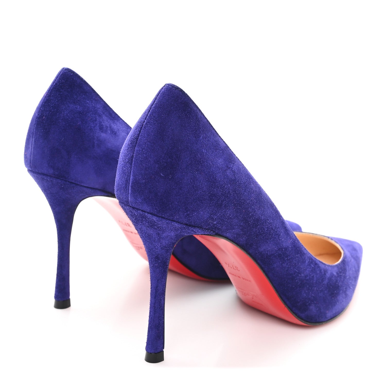 Christian Louboutin ハイヒール 青 ピンク　37.5 Christian Louboutin Veau Velours Decoltish 85 Pumps 37.5 Encre