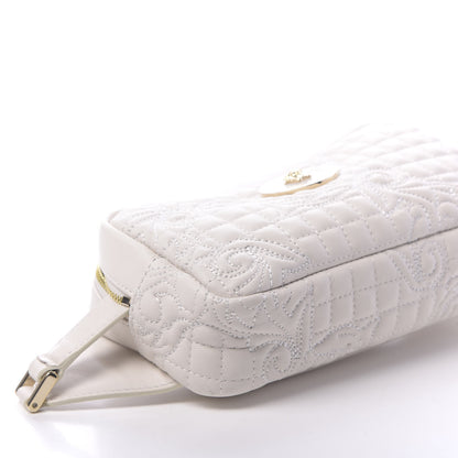 Versace Nappa Barocco Quilted Vanitas Medea Belt Bag White 7 of 9