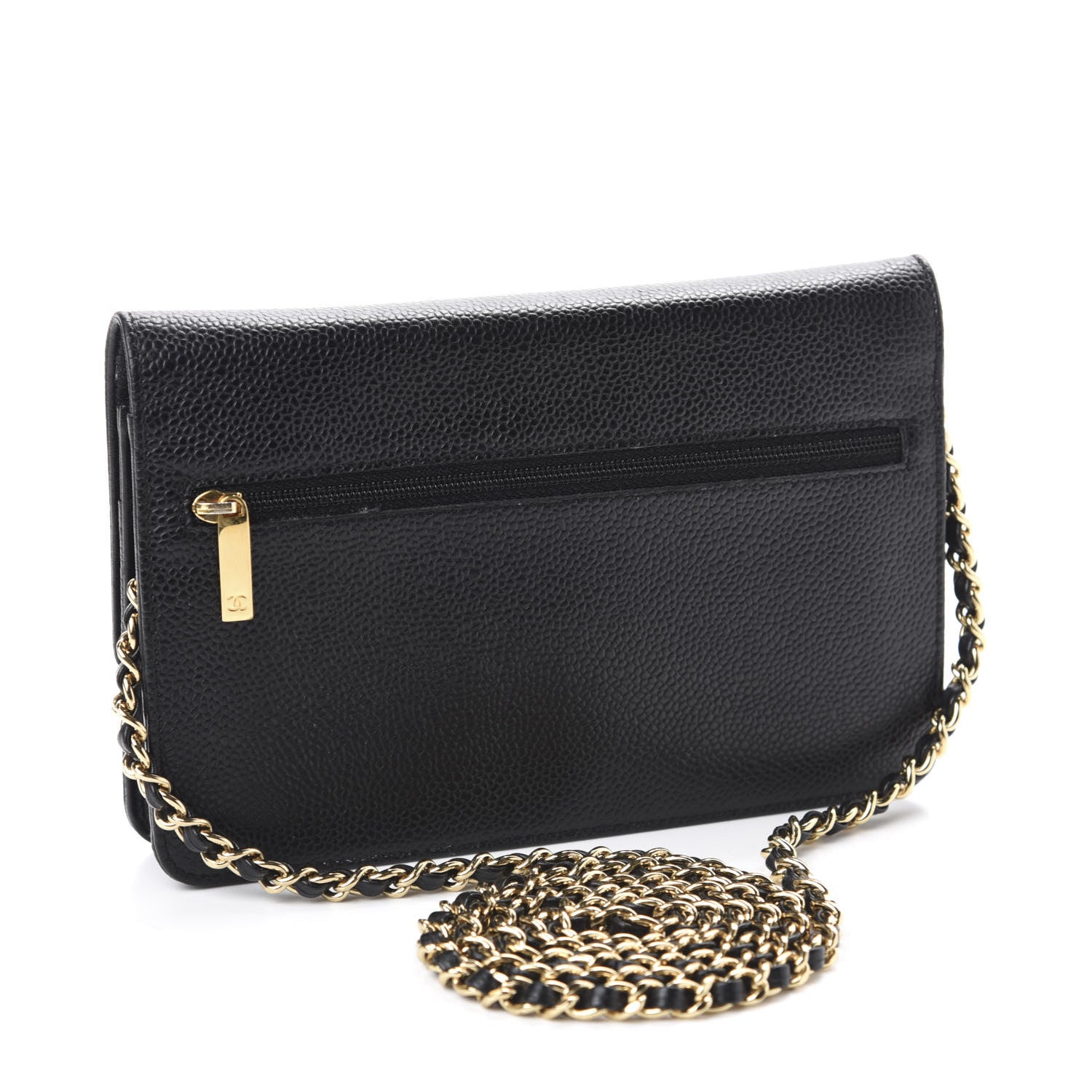 Chanel Caviar Timeless CC Wallet On Chain WOC Black 3 of 11