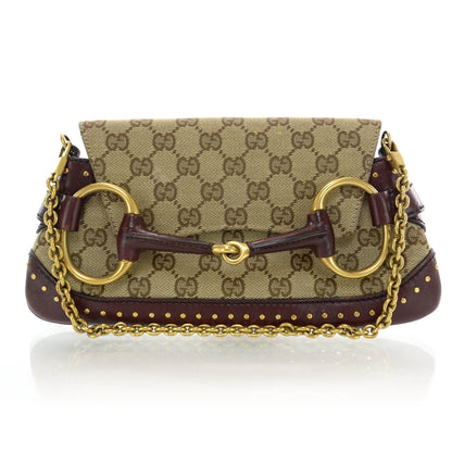 Gucci Monogram Studded Horsebit Clutch 1 of 8