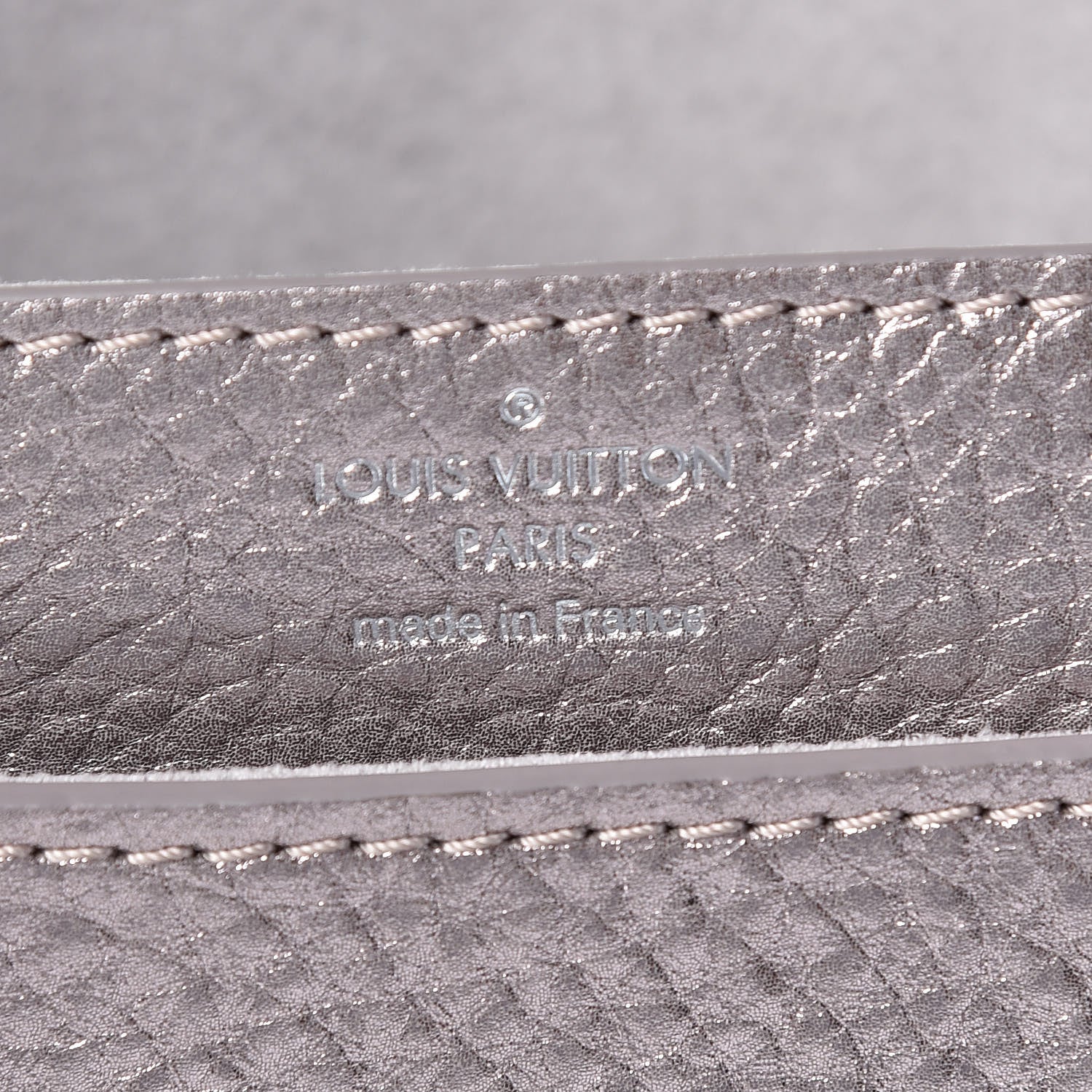Louis Vuitton Metallic Grained Calfskin Louise Clutch GM NM 6 of 9