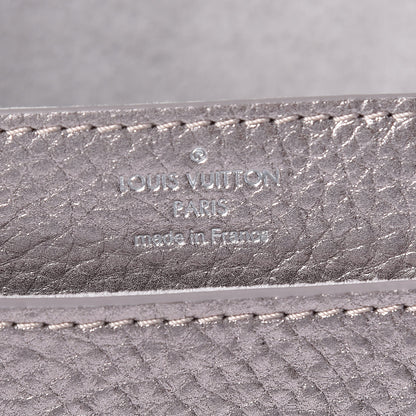 Louis Vuitton Metallic Grained Calfskin Louise Clutch GM NM 6 of 9