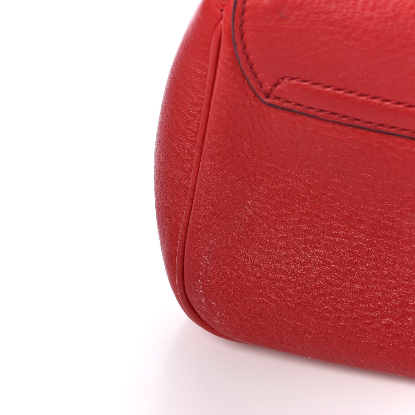Pebbled Calfskin Small Soho Flap Crossbody Red