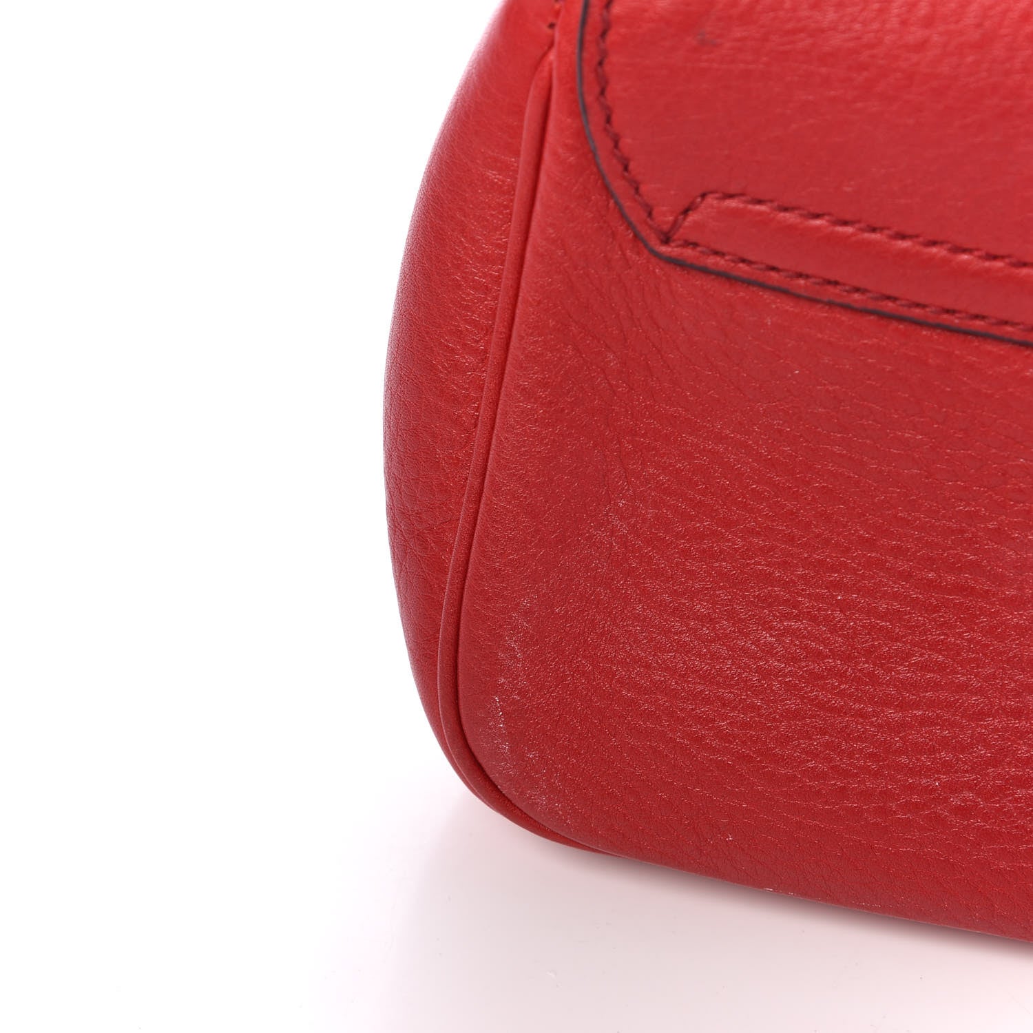 Gucci Pebbled Calfskin Small Soho Flap Crossbody Red 9 of 11