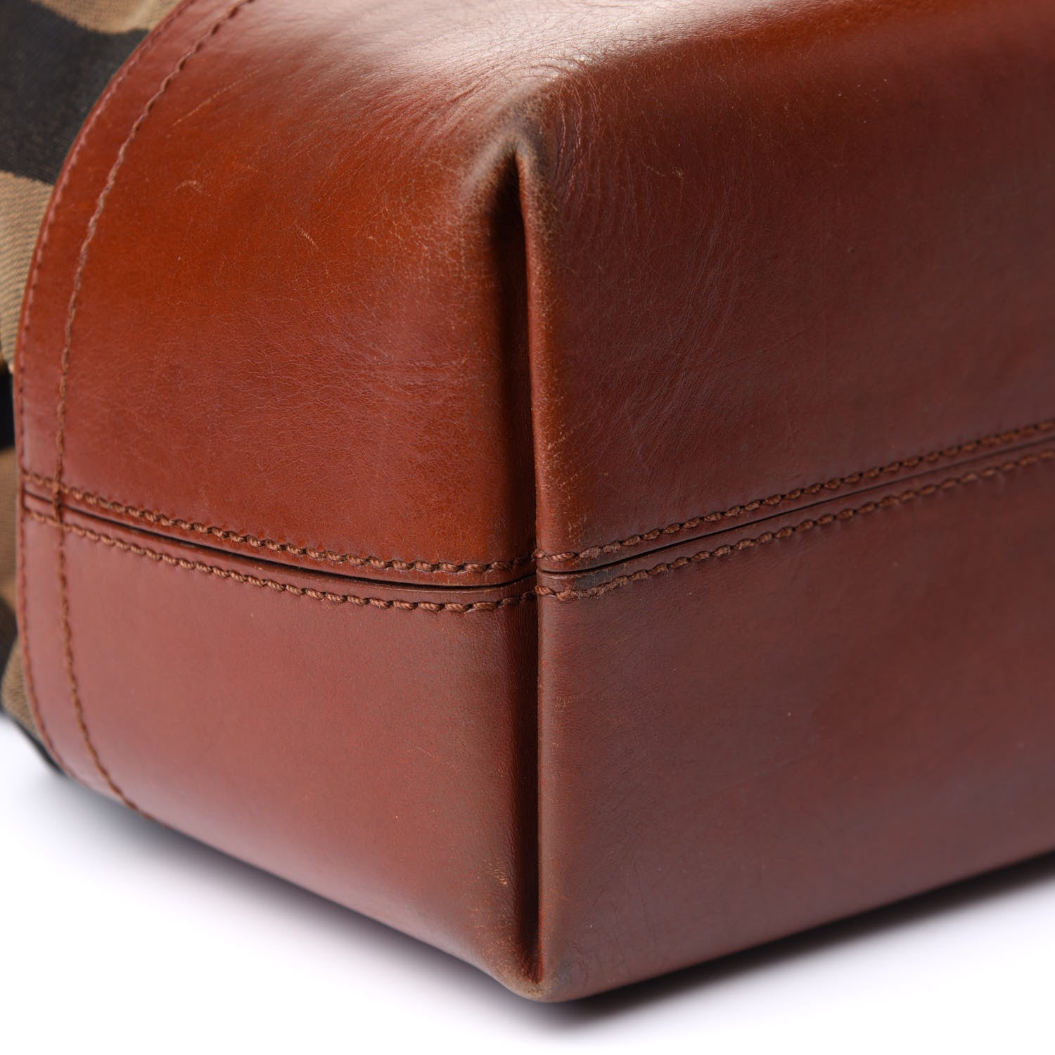 Fendi Pequin Cuoio Vegetale 2Bag Tobacco Cuoio Miele Vacchetta 11 of 14