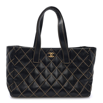 Chanel Calfskin Wild Stitch Large Tote Black 1 of 10