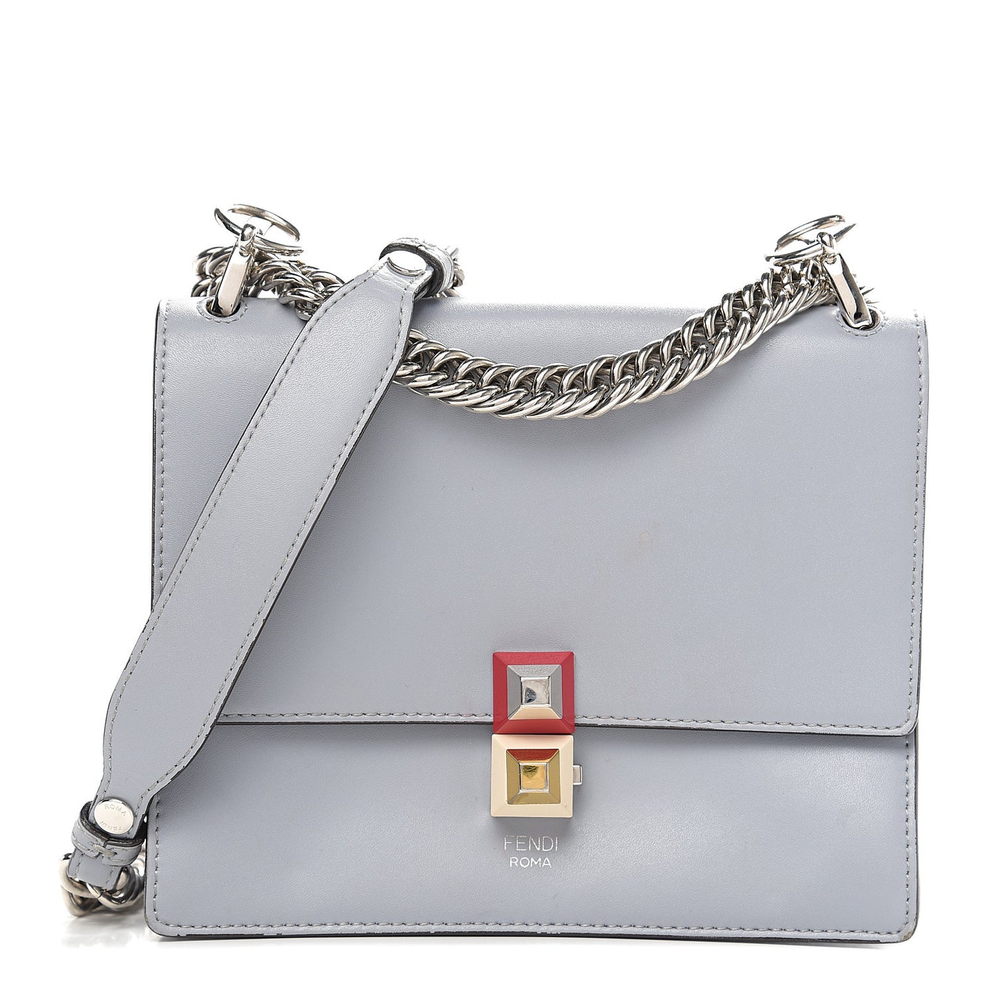 Vitello Liberty Studded Small Kan I Shoulder Bag Ardesia Multicolor