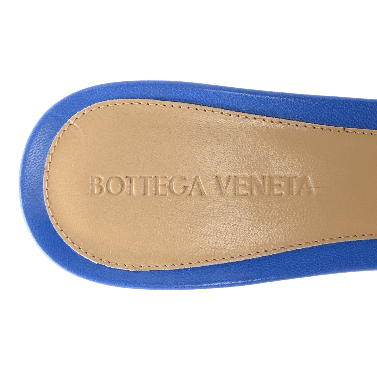 Lambskin Stretch Mule Sandals 37 Aquarium