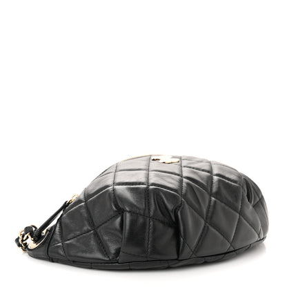 Chanel Lambskin Quilted Waist Bag Fanny Pack Black 4 of 12