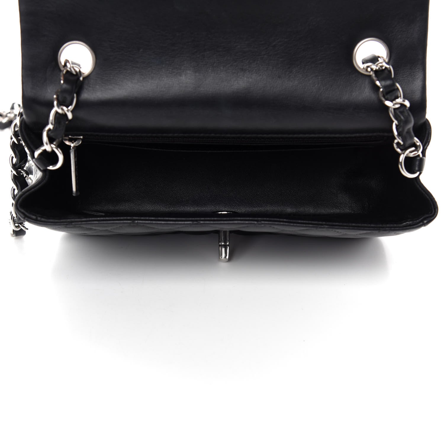 Chanel Lambskin Quilted Mini Rectangular Flap Black 5 of 11