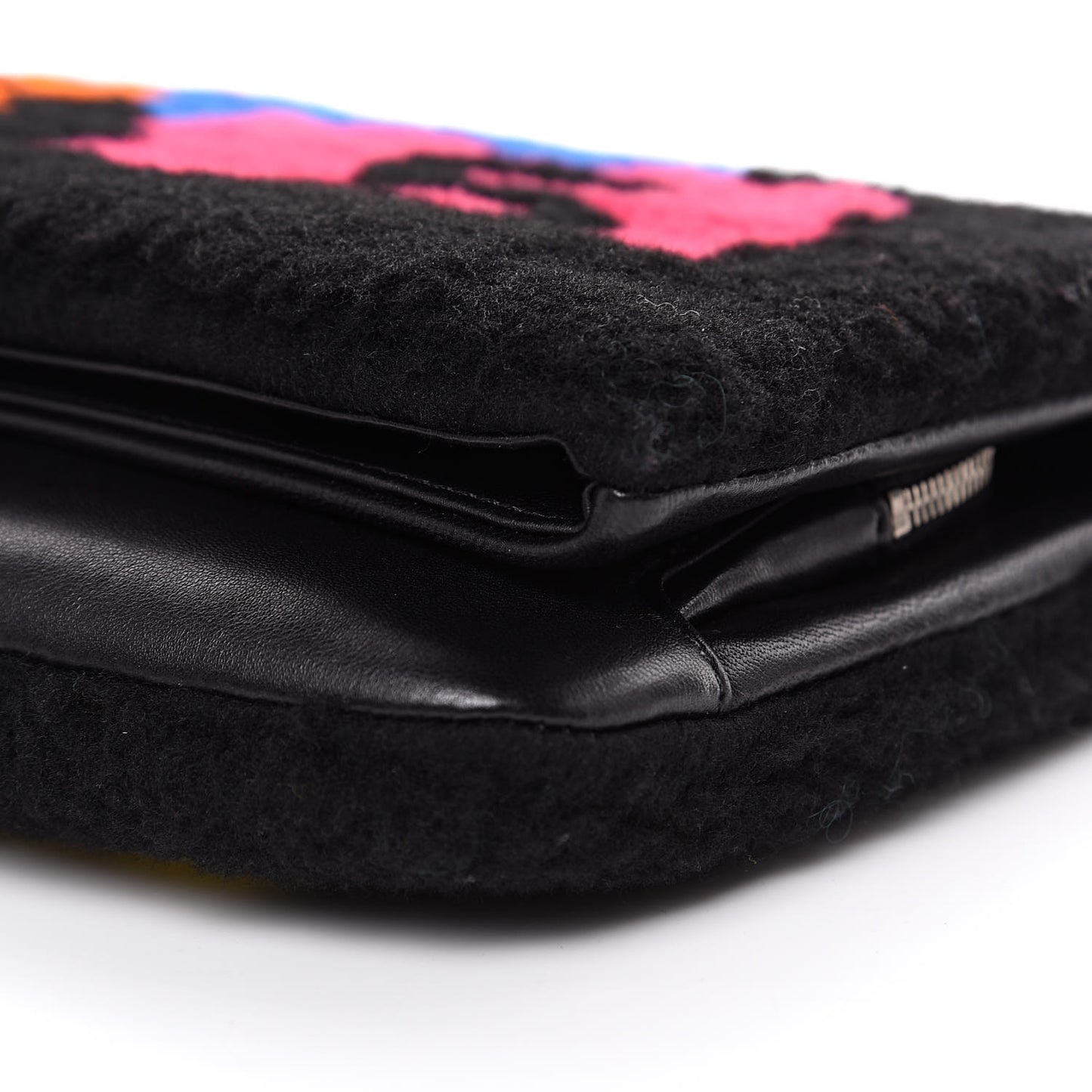 Shearling Lambskin 100% Clutch Black