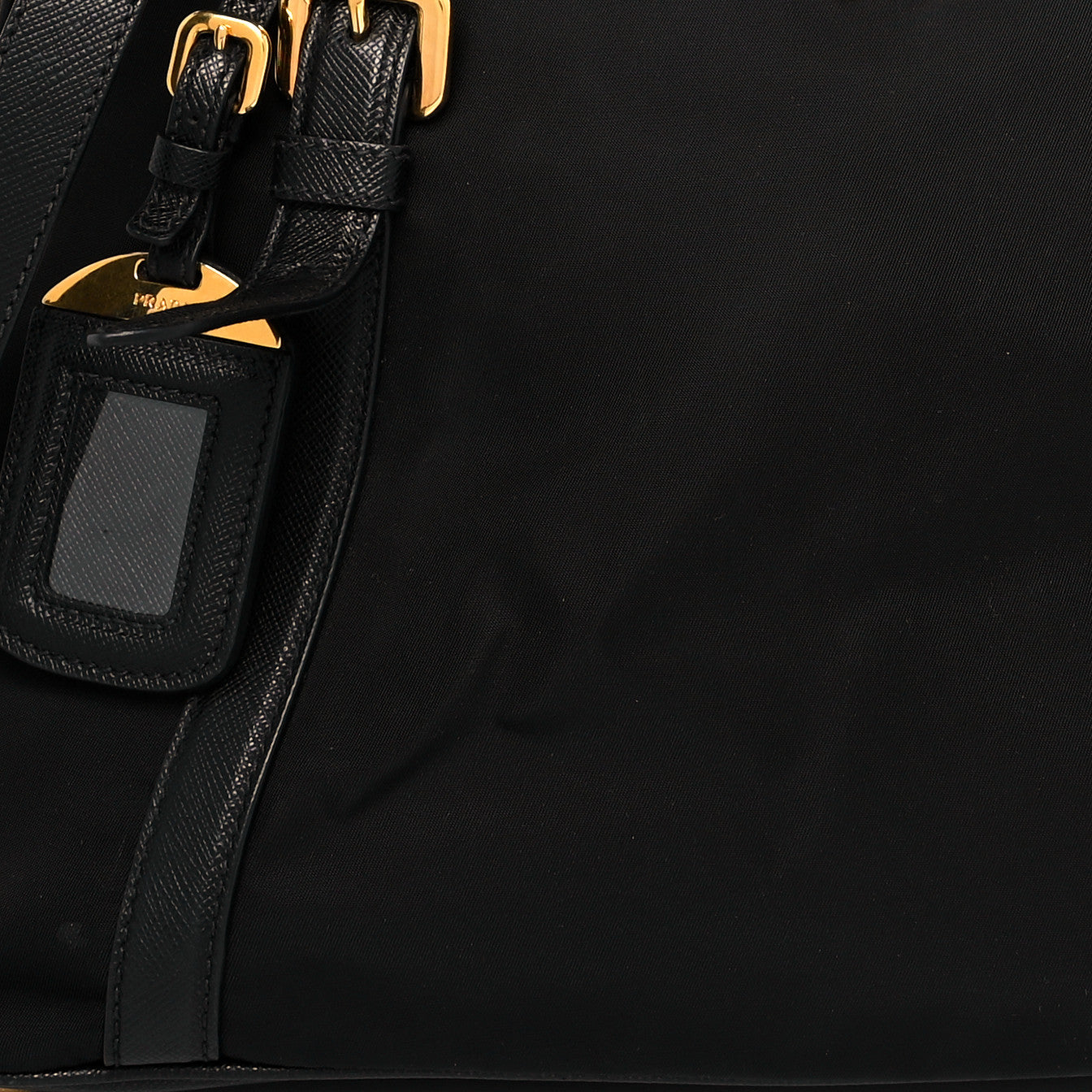 Tessuto Nylon Saffiano Tote Black