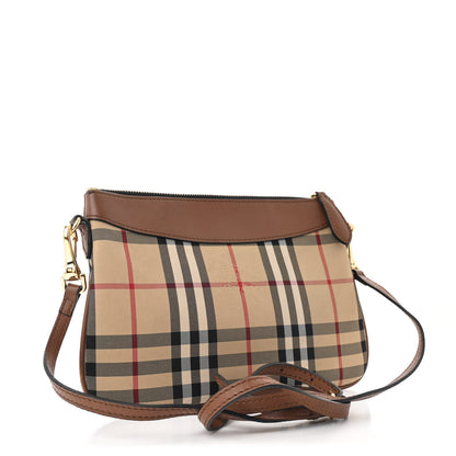 Burberry Horseferry Check Peyton Crossbody Clutch Bag Brown 3 of 10