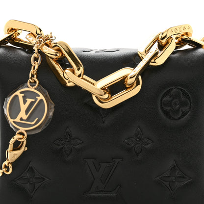 Louis Vuitton Lambskin Embossed Monogram Coussin Belt Bag Black 7 of 9