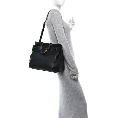 Valentino Garavani Pebbled Calfskin Large JoyLock Satchel Black 2 of 9