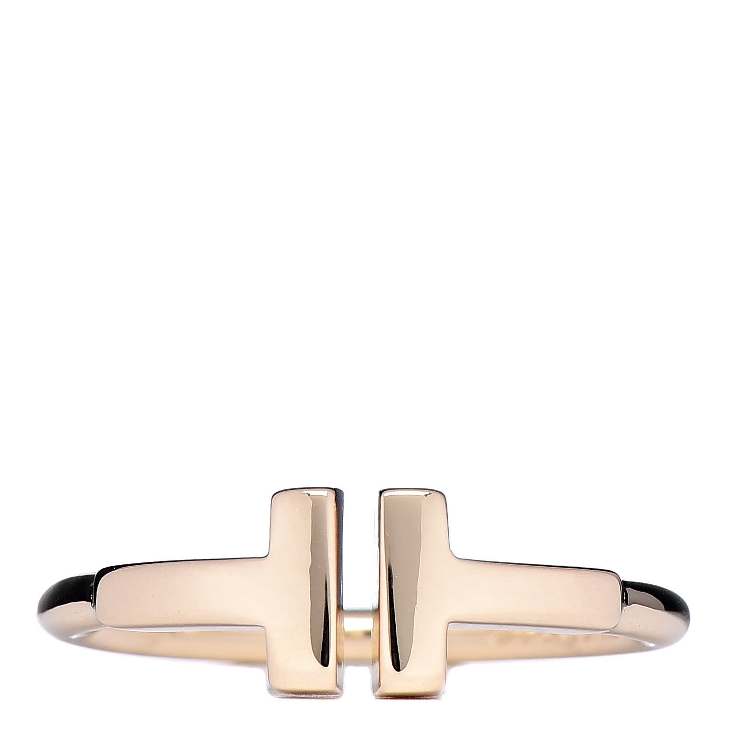 Tiffany 18K Yellow Gold T Wire Ring 48 4.5 1 of 5